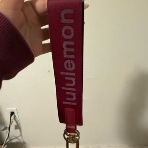 lululemon purple Burgundy never lost keychain